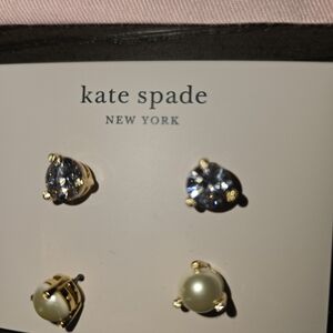 Kate Spade Gold and Pearl Stud Earrings